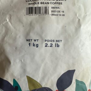 Columbia Blend Decaf Whole Bean Coffee 01